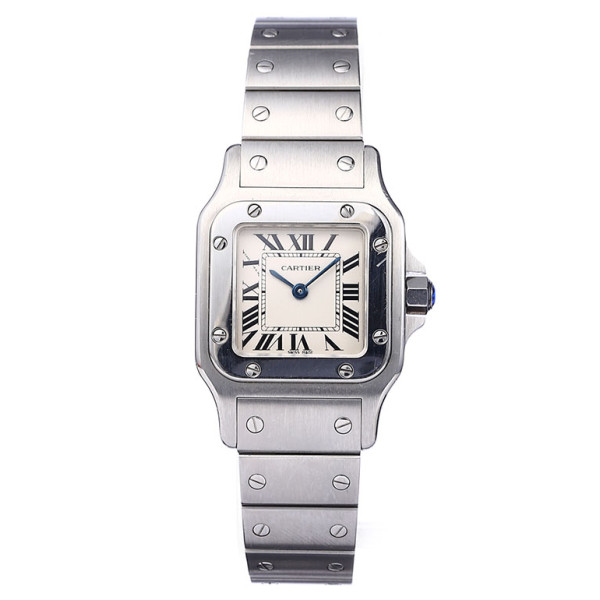 Santos de Cartier Galbée watch, small model, quartz movement, stainless steel, reference W20056D6