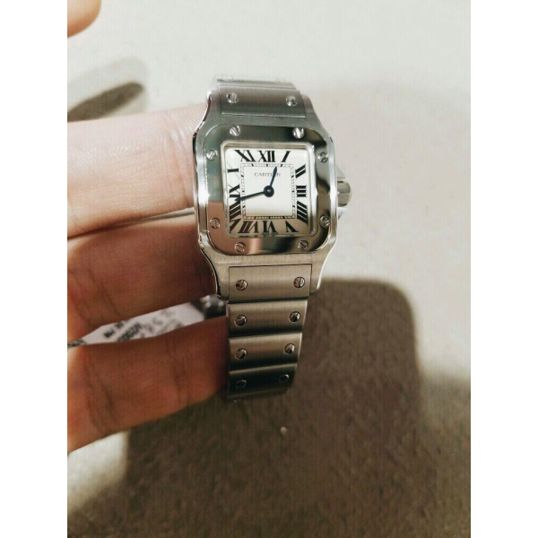 Santos de Cartier Galbée watch, small model, quartz movement, stainless steel, reference W20056D6